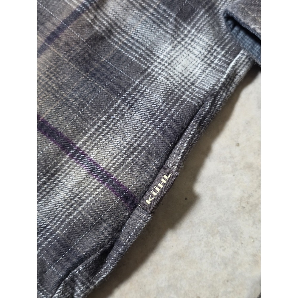 Kuhl Lowdown Button Up Plaid Flannel Shirt Mens XL Western Pearl Snap - Picture 9 of 11